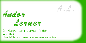 andor lerner business card